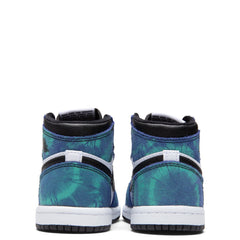 1 High OG (TD) "Tie-Dye" - White/Black/Aurora Green