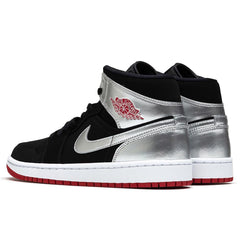 1 Mid - Black/Gym Red/Metallic Silver