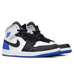 1 Mid "Royal Black Toe" - Black/White/Blue
