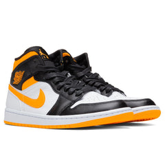 Women's 1 Mid SE - White/Laser Orange