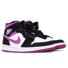 Women's 1 Mid - Black/Cactus Flower