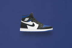 1 Retro High OG "Royal Toe" - Black/White/Game Royal