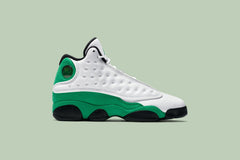 13 Retro "Lucky Green" - White/Black