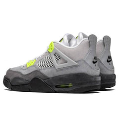 4 Retro "Neon" (GS) - Cool Grey/Volt/Wolf Grey/Anthracite