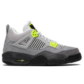 4 Retro "Neon" (GS) - Cool Grey/Volt/Wolf Grey/Anthracite