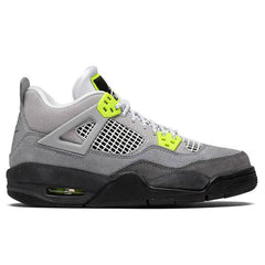 4 Retro "Neon" (GS) - Cool Grey/Volt/Wolf Grey/Anthracite