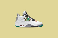 Women's 4 Retro "Rasta" - White/University Red/Lucid Green