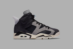 Women's 6 Retro "Light Smoke" - Black/Chrome