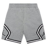 Jumpman Fleece Diamond Short - Carbon Heather/White