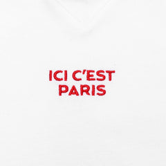 x PSG Women's S/S Top - White/University Red