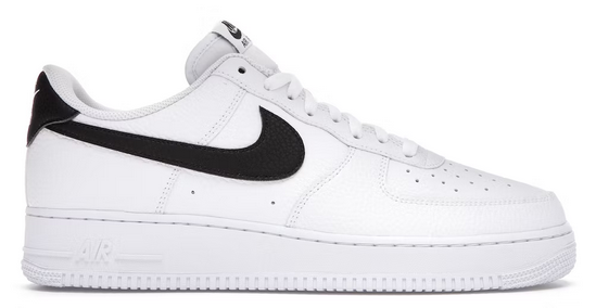 Air Force 1 Low '07 White Black Pebbled Leather