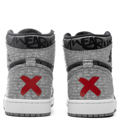 1 Hi OG "Rebellionaire" - Black/White/Particle Grey
