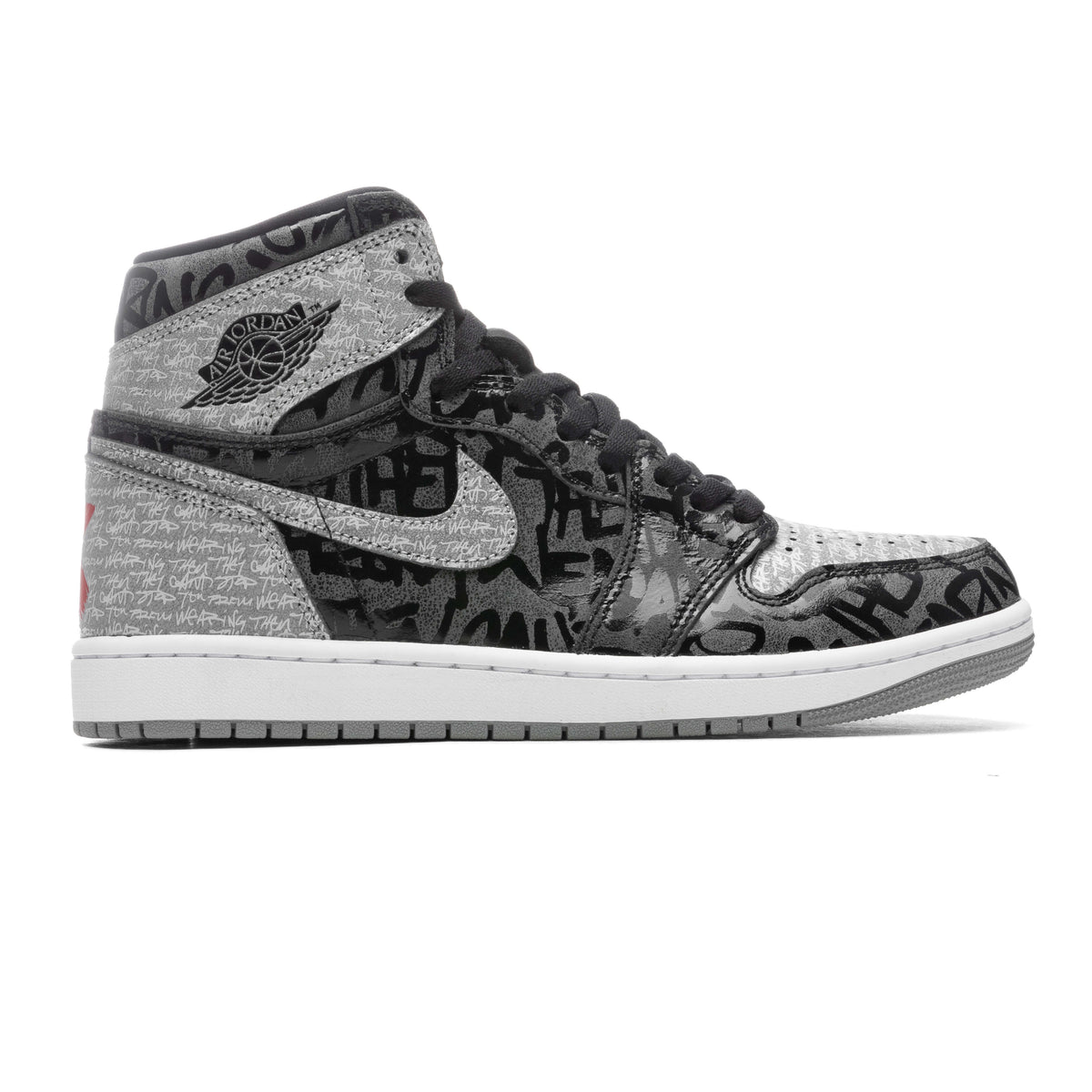 1 Hi OG "Rebellionaire" - Black/White/Particle Grey