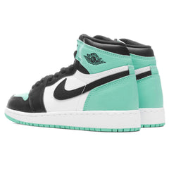 1 Retro High OG (GS) - White/Black/Green Glow