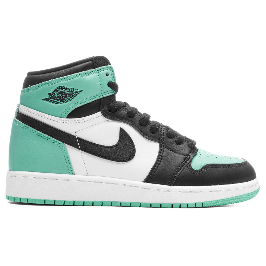 1 Retro High OG (GS) - White/Black/Green Glow