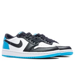 Women's 1 Low OG - White/Dark Powder Blue/Black