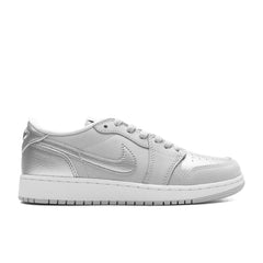 1 Low OG 'Metallic Silver' (GS) - Neutral Grey/Metallic Silver/White