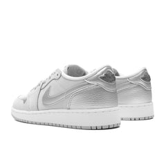 1 Low OG 'Metallic Silver' (GS) - Neutral Grey/Metallic Silver/White