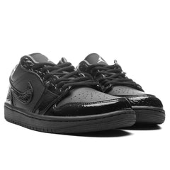 Women's 1 Low SE - Black/Black/White/Metallic Silver