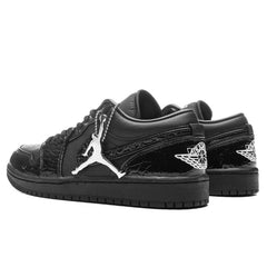 Women's 1 Low SE - Black/Black/White/Metallic Silver