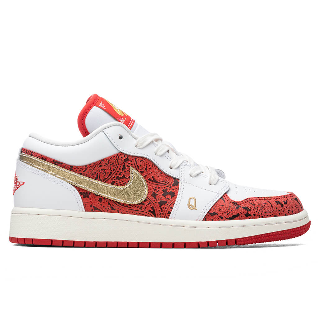1 Low SE (GS) - White/Metallic Gold/University Red