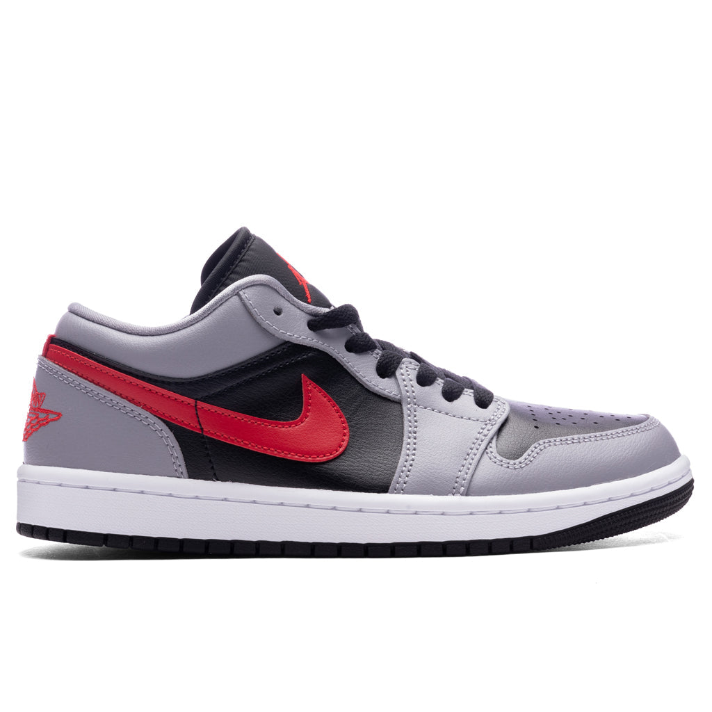 Women's 1 Low - Cement Grey/Fire Red/Black