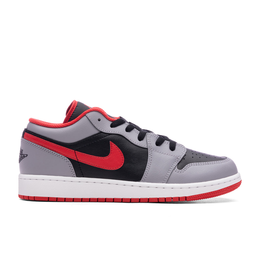 1 Low (GS) - Black/Fire Red/Cement Grey/White
