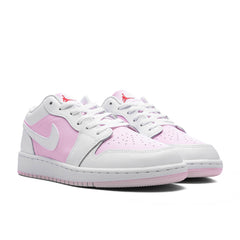 1 Low (GS) - Pink Foam/White/Fire Red