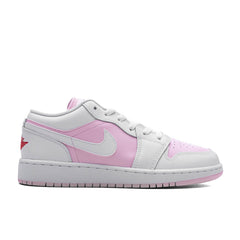1 Low (GS) - Pink Foam/White/Fire Red