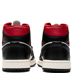 Women's 1 Mid - Black/Gym Red/Sail