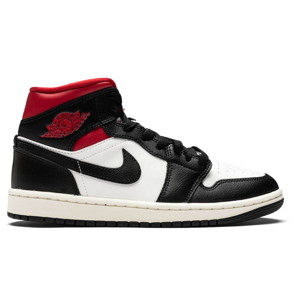 Women's 1 Mid - Black/Gym Red/Sail