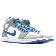 1 Mid - Cement Grey/White/True Blue