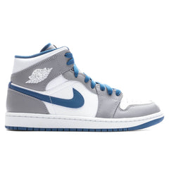 1 Mid - Cement Grey/White/True Blue