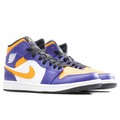 1 Mid Lakers - Dark Concord/Taxi/White/Black