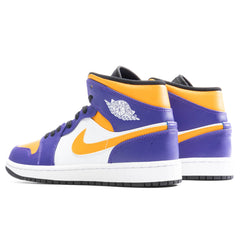 1 Mid Lakers - Dark Concord/Taxi/White/Black
