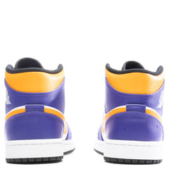 1 Mid Lakers - Dark Concord/Taxi/White/Black