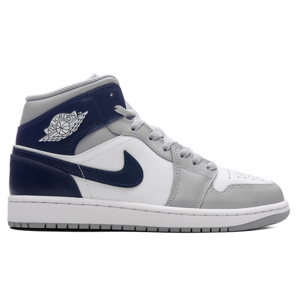 1 Mid - White/Midnight Navy/Wolf Grey