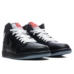 1 Mid 'Black Metallic Reimagined' - Black/White/Wolf Grey