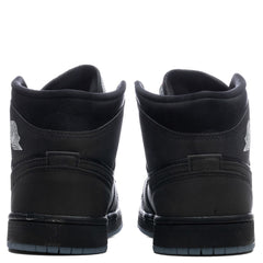 1 Mid 'Black Metallic Reimagined' - Black/White/Wolf Grey
