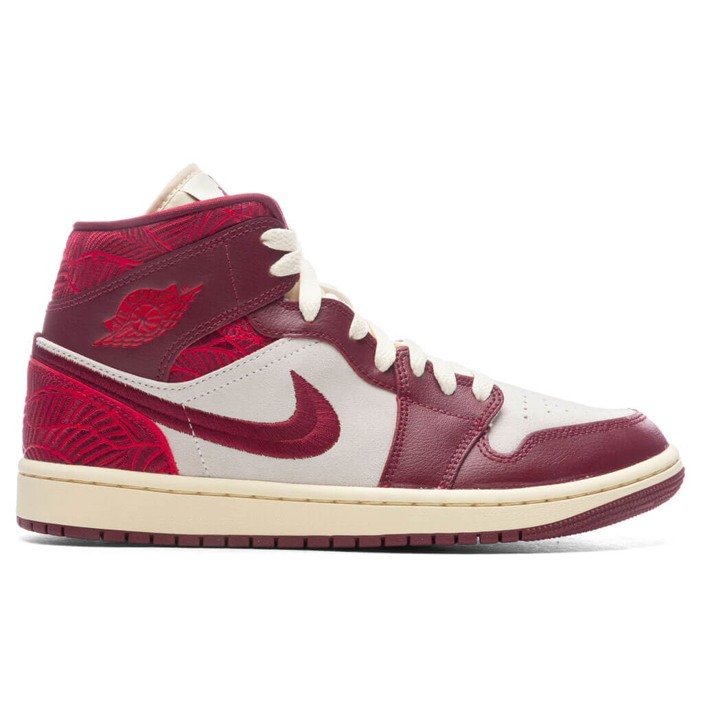 Women's 1 Mid SE Tiki Leaf - Team Red/University Red/Muslin