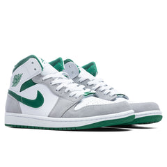 1 Mid SE - White/Pine Green/ LT Smoke Grey