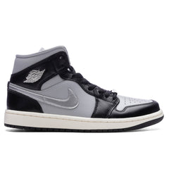Women's 1 Mid SE - Black/Metallic Silver/Light Smoke Grey