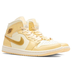 Women's 1 Mid SE - Pale Vanilla/Metallic Gold/Coconut Milk