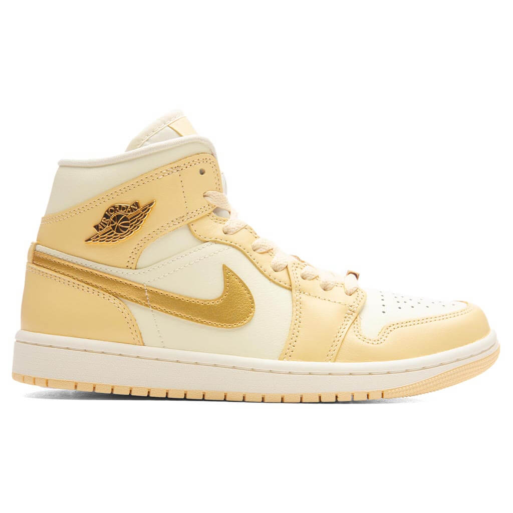 Women's 1 Mid SE - Pale Vanilla/Metallic Gold/Coconut Milk