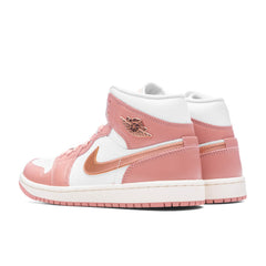 Women's 1 Mid SE - Red Stardust/Metallic Copper/White