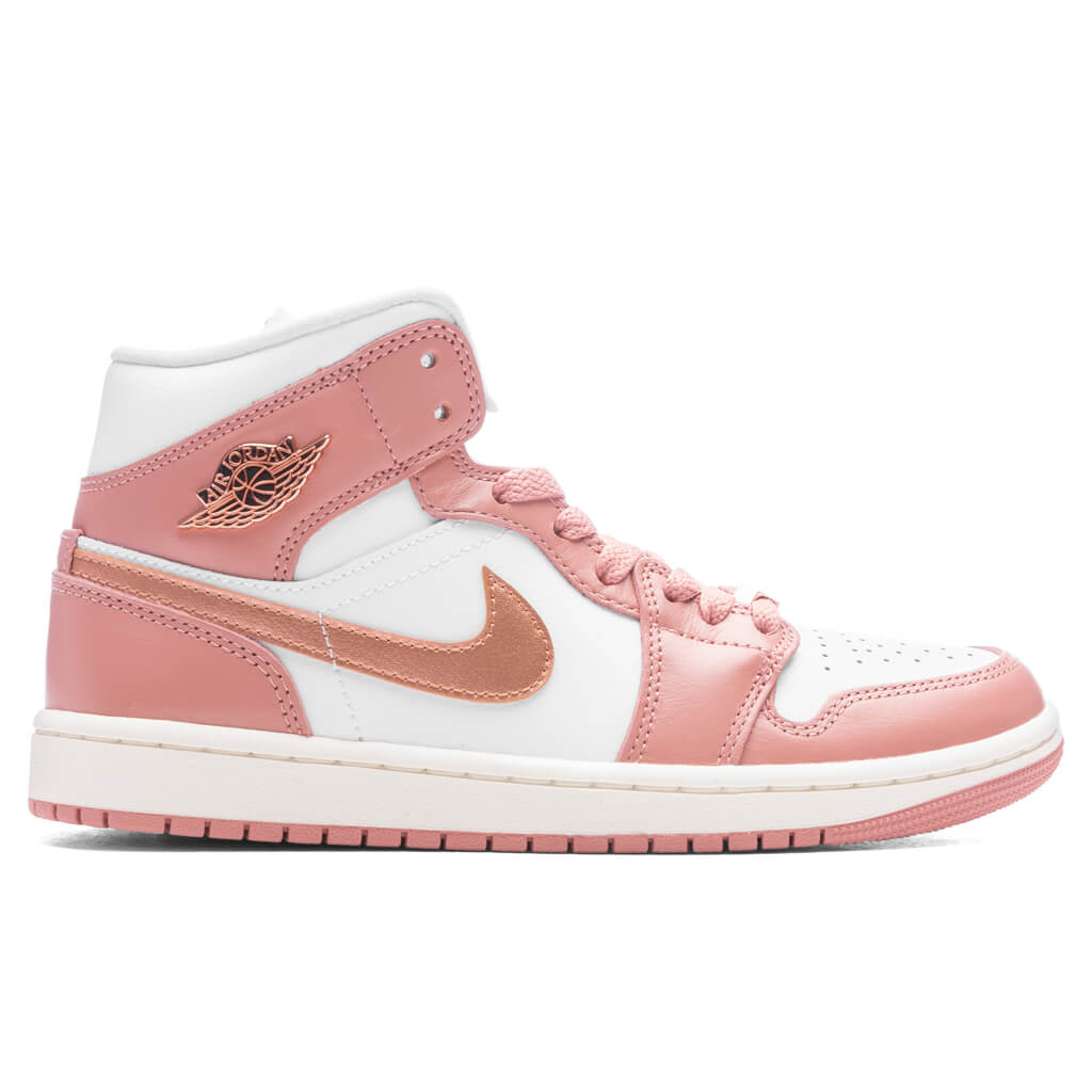 Women's 1 Mid SE - Red Stardust/Metallic Copper/White