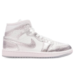 Women's 1 Mid - White/Metallic Silver/Wolf Grey
