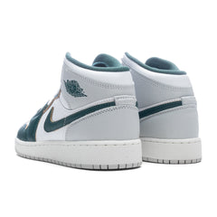 1 Mid SE (GS) - White/Oxidized Green/Sail/Neutral Grey