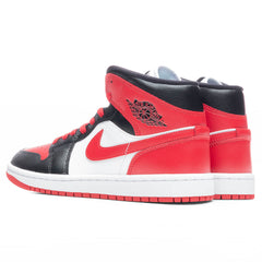 Women's 1 Mid - Black/Gym Red/White