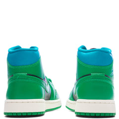 Women's 1 Mid - Black/Lucky Green/Aquatone